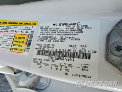 Zdjęcie 12 z 12 samochodu: 2019 FORD FUSION SE VIN:3FA6P0HD5KR178444 - miniatura