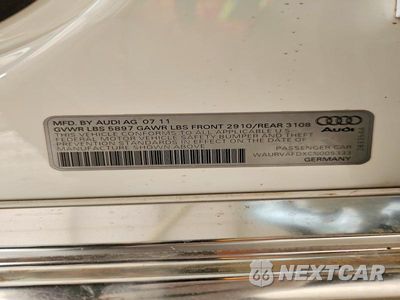 Zdjęcie 13 z 13 samochodu: 2012 AUDI A8 L QUATTRO VIN:WAURVAFDXCN005333 - miniatura