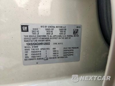 Zdjęcie 13 z 13 samochodu: 2017 GMC YUKON XL K1500 SLT VIN:1GKS2GKC6HR128662 - miniatura