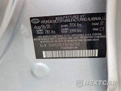 Zdjęcie 13 z 13 samochodu: 2020 HYUNDAI ELANTRA SE VIN:5NPD74LF8LH621112 - miniatura