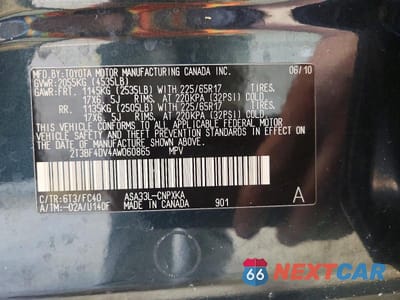 Zdjęcie 13 z 13 samochodu: 2010 TOYOTA RAV4 BASE VIN:2T3BF4DV4AW060865 - miniatura