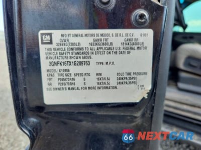 Zdjęcie 14 z 14 samochodu: 2001 CHEVROLET SUBURBAN K1500 VIN:3GNFK16TX1G209763 - miniatura