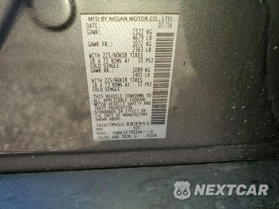 Zdjęcie 13 z 13 samochodu: 2016 NISSAN ROGUE SL VIN:5N1AT2MV8GC889955 - miniatura