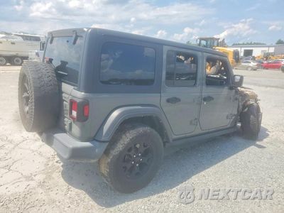 Trzecie zdjęcie samochodu z tyłu: 2021 JEEP WRANGLER UNLIMITED SPORT VIN:1C4HJXDN2MW733927 - miniatura