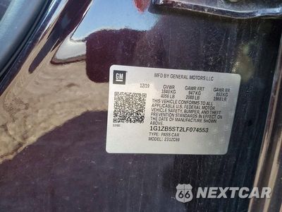 Zdjęcie 12 z 12 samochodu: 2020 CHEVROLET MALIBU LS VIN:1G1ZB5ST2LF074553 - miniatura