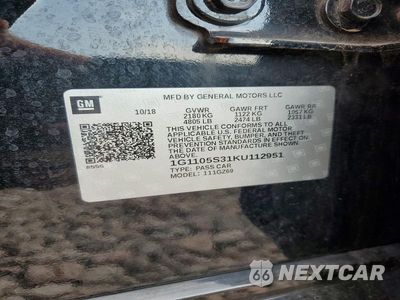 Zdjęcie 12 z 12 samochodu: 2019 CHEVROLET IMPALA PREMIER VIN:1G1105S31KU112951 - miniatura