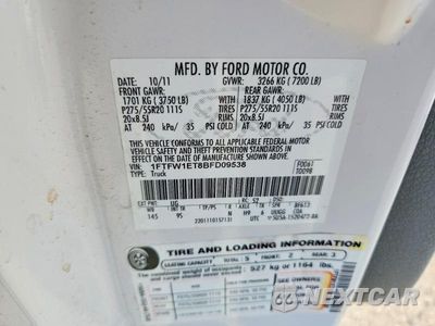 Zdjęcie 12 z 12 samochodu: 2011 FORD F150 SUPERCREW VIN:1FTFW1ET8BFD09538 - miniatura