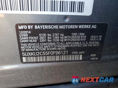 Zdjęcie 14 z 14 samochodu: 2015 BMW X6 XDRIVE35I VIN:5UXKU2C55F0F96121 - miniatura