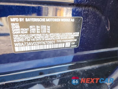 Zdjęcie 12 z 12 samochodu: 2023 BMW 430XI GRAN COUPE VIN:WBA73AV02PFN70901 - miniatura