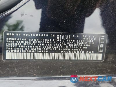 Zdjęcie 12 z 12 samochodu: 2024 VOLKSWAGEN JETTA SPORT VIN:3VWBM7BU9RM006795 - miniatura