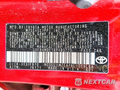Zdjęcie 13 z 13 samochodu: 2024 TOYOTA COROLLA LE VIN:5YFB4MDE1RP193725 - miniatura