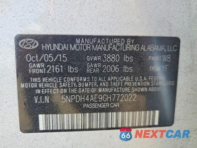 Zdjęcie 12 z 12 samochodu: 2016 HYUNDAI ELANTRA SE VIN:5NPDH4AE9GH772022 - miniatura
