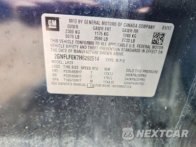 Zdjęcie 13 z 13 samochodu: 2017 CHEVROLET EQUINOX LT VIN:2GNFLFEK7H6292514 - miniatura