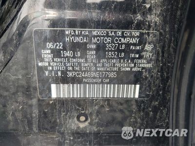 Zdjęcie 12 z 12 samochodu: 2022 HYUNDAI ACCENT SE VIN:3KPC24A69NE177985 - miniatura