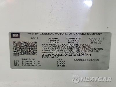 Zdjęcie 13 z 13 samochodu: 2018 CHEVROLET EQUINOX LT VIN:2GNAXSEV6J6342973 - miniatura