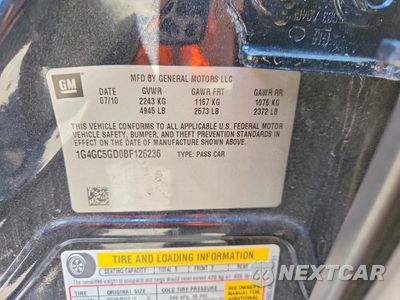 Zdjęcie 25 z 26 samochodu: 2011 BUICK LACROSSE CXL VIN:1G4GC5GD0BF126236 - miniatura