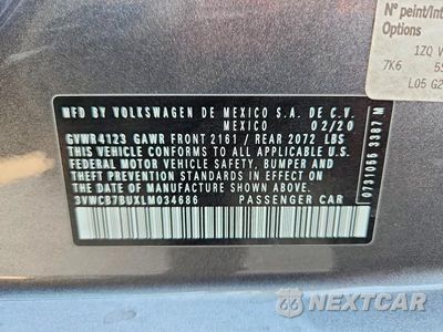 Zdjęcie 13 z 13 samochodu: 2020 VOLKSWAGEN JETTA S VIN:3VWCB7BUXLM034686 - miniatura