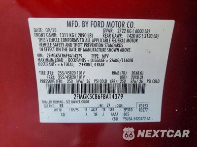 Zdjęcie 14 z 14 samochodu: 2015 FORD FLEX SEL VIN:2FMGK5C86FBA14379 - miniatura
