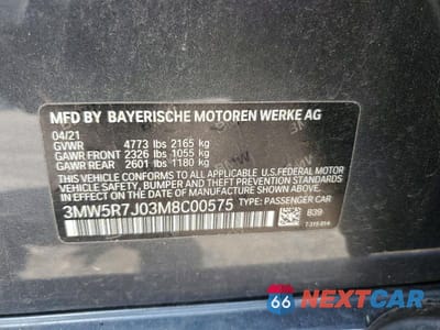 Zdjęcie 12 z 12 samochodu: 2021 BMW 330XI VIN:3MW5R7J03M8C00575 - miniatura