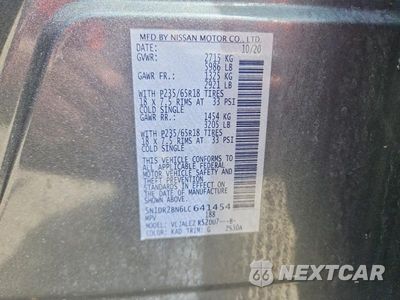 Zdjęcie 13 z 13 samochodu: 2020 NISSAN PATHFINDER SV VIN:5N1DR2BN6LC641454 - miniatura