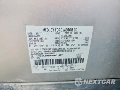 Zdjęcie 13 z 13 samochodu: 2018 FORD EXPLORER XLT VIN:1FM5K8D80JGA31087 - miniatura