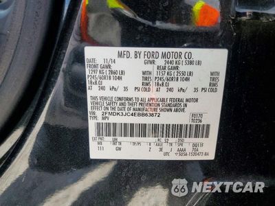 Zdjęcie 14 z 14 samochodu: 2014 FORD EDGE SEL VIN:2FMDK3JC4EBB63872 - miniatura