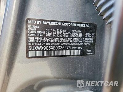 Zdjęcie 13 z 13 samochodu: 2014 BMW X3 XDRIVE28I VIN:5UXWX9C5XE0D35275 - miniatura