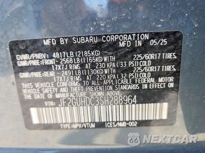 Zdjęcie 12 z 12 samochodu: 2025 SUBARU CROSSTREK PREMIUM VIN:JF2GUHDC3SH288964 - miniatura