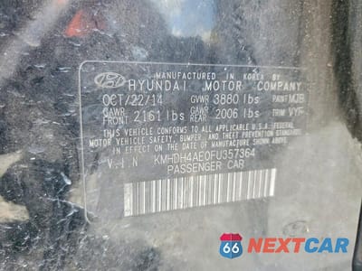 Zdjęcie 13 z 13 samochodu: 2015 HYUNDAI ELANTRA LIMITED VIN:KMHDH4AE0FU357364 - miniatura