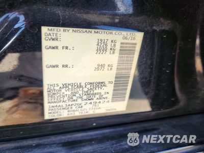 Zdjęcie 12 z 12 samochodu: 2016 NISSAN ALTIMA 2.5 S VIN:1N4AL3AP2GC249424 - miniatura
