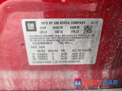 Zdjęcie 12 z 12 samochodu: 2017 BUICK ENCORE PREFERRED II VIN:KL4CJBSB2HB188213 - miniatura