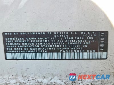 Zdjęcie 12 z 12 samochodu: 2016 VOLKSWAGEN GTI S/SE VIN:3VW4T7AU1GM022824 - miniatura