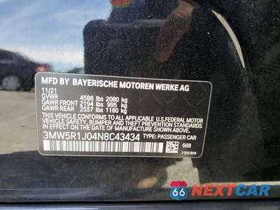 Zdjęcie 13 z 13 samochodu: 2022 BMW 330I VIN:3MW5R1J04N8C43434 - miniatura