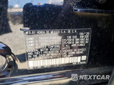 Zdjęcie 12 z 12 samochodu: 2026 HONDA HR-V EXL VIN:3CZRZ1H71TM717121 - miniatura