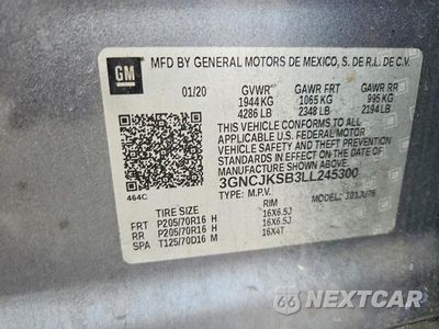 Zdjęcie 13 z 13 samochodu: 2020 CHEVROLET TRAX VIN:3GNCJKSB3LL245300 - miniatura