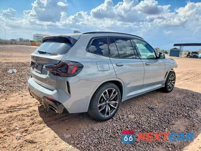 Trzecie zdjęcie samochodu z tyłu: 2022 BMW X3 XDRIVE30I VIN:5UX53DP05N9K55304 - miniatura