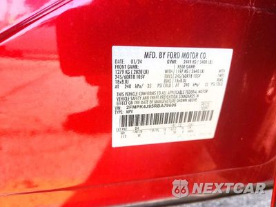 Zdjęcie 12 z 12 samochodu: 2024 FORD EDGE SEL VIN:2FMPK4J95RBA79606 - miniatura