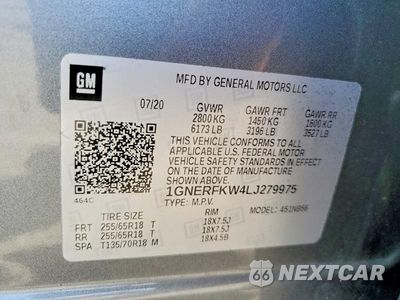 Zdjęcie 13 z 13 samochodu: 2020 CHEVROLET TRAVERSE LS VIN:1GNERFKW4LJ279975 - miniatura