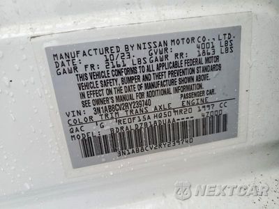 Zdjęcie 12 z 12 samochodu: 2024 NISSAN SENTRA SV VIN:3N1AB8CV2RY239740 - miniatura