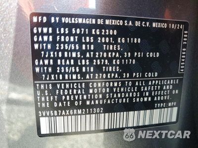Zdjęcie 13 z 13 samochodu: 2024 VOLKSWAGEN TIGUAN WOLFSBURG VIN:3VV5B7AX6RM211302 - miniatura