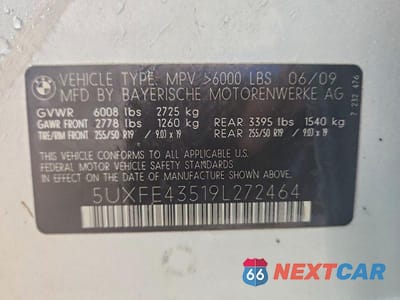 Zdjęcie 13 z 13 samochodu: 2009 BMW X5 XDRIVE30I VIN:5UXFE43519L272464 - miniatura
