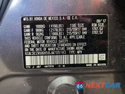 Zdjęcie 13 z 13 samochodu: 2018 HONDA HR-V EX VIN:3CZRU6H58JM705183 - miniatura