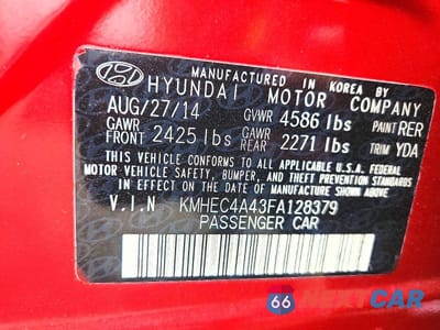 Zdjęcie 13 z 13 samochodu: 2015 HYUNDAI SONATA HYBRID BASE VIN:KMHEC4A43FA128379 - miniatura