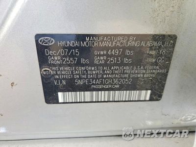 Zdjęcie 13 z 13 samochodu: 2016 HYUNDAI SONATA SPORT VIN:5NPE34AF1GH362052 - miniatura