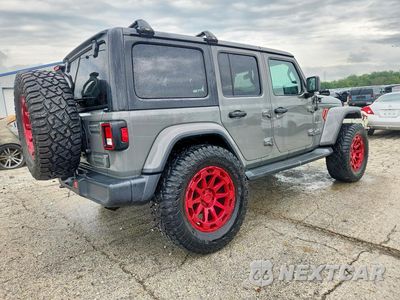 Trzecie zdjęcie samochodu z tyłu: 2018 JEEP WRANGLER UNLIMITED SAHARA VIN:1C4HJXEN4JW325858 - miniatura