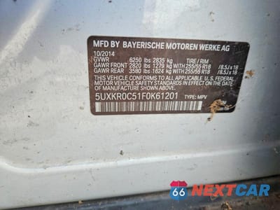 Zdjęcie 13 z 13 samochodu: 2015 BMW X5 XDRIVE35I VIN:5UXKR0C51F0K61201 - miniatura
