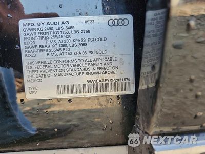 Zdjęcie 13 z 13 samochodu: 2023 AUDI Q5 PREMIUM PLUS 45 VIN:WA1EAAFYXP2031576 - miniatura
