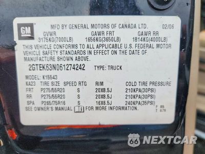 Zdjęcie 13 z 13 samochodu: 2006 GMC SIERRA K1500 DENALI VIN:2GTEK63N061274242 - miniatura