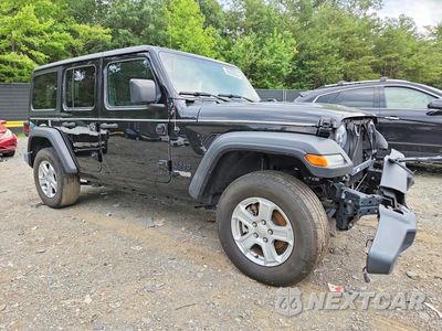 Czwarte zdjęcie samochodu z boku: 2021 JEEP WRANGLER UNLIMITED SPORT VIN:1C4HJXDG9MW804770 - miniatura
