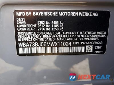 Zdjęcie 13 z 13 samochodu: 2021 BMW 540 XI VIN:WBA73BJ06MWX11024 - miniatura